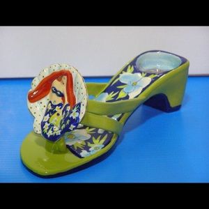 NIB mermaid shoe tea light candle holder